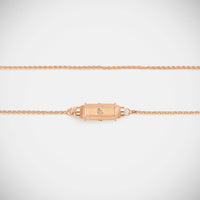 Marie Lichtenberg Staging Baby locket Micro coco diamonds rose gold locket necklace