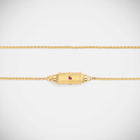 Marie Lichtenberg Staging Baby locket Micro coco ruby locket necklace