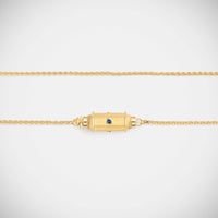 Marie Lichtenberg Staging Baby locket Micro coco sapphire locket necklace