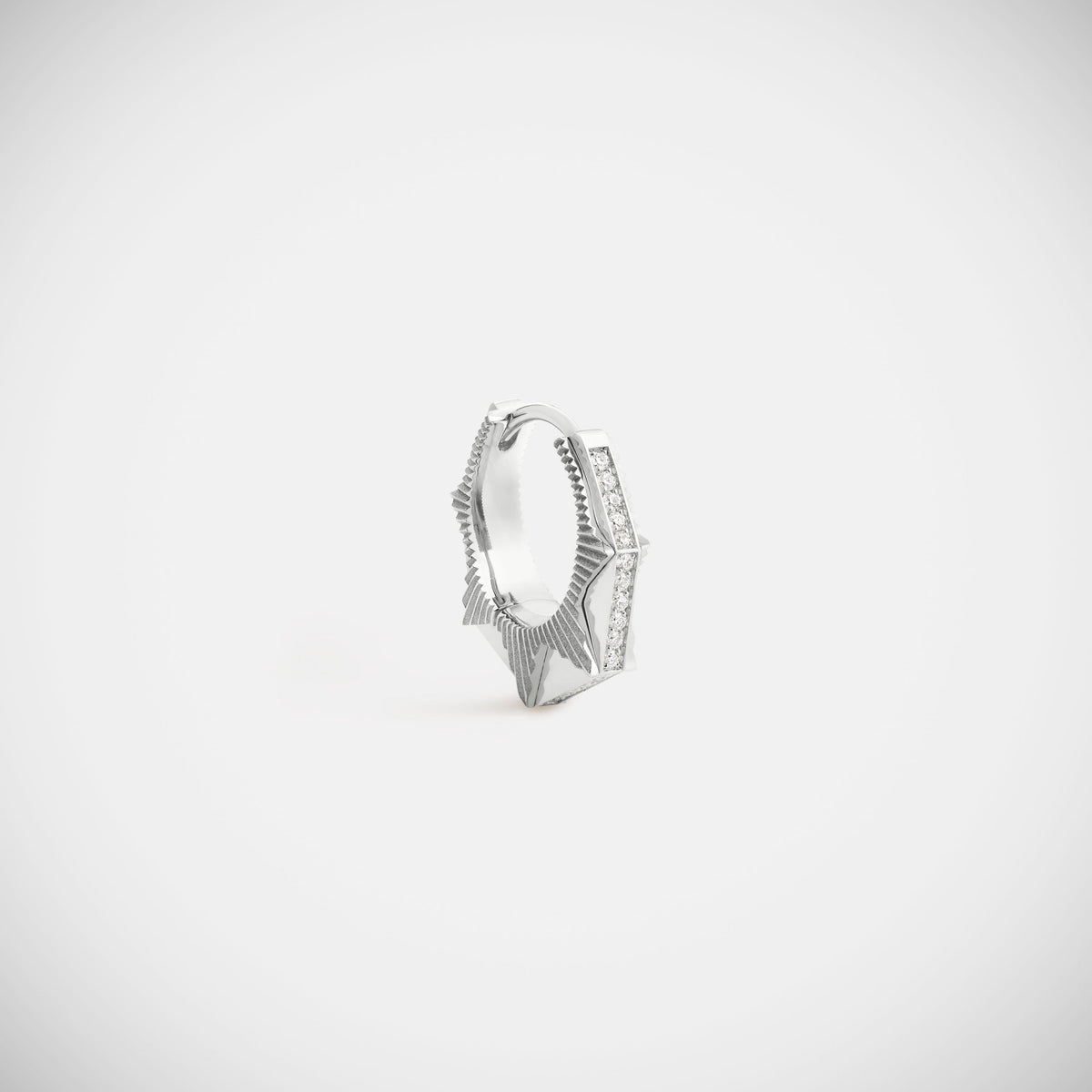 Marie Lichtenberg Staging Earring NYC Diamond White Earring small