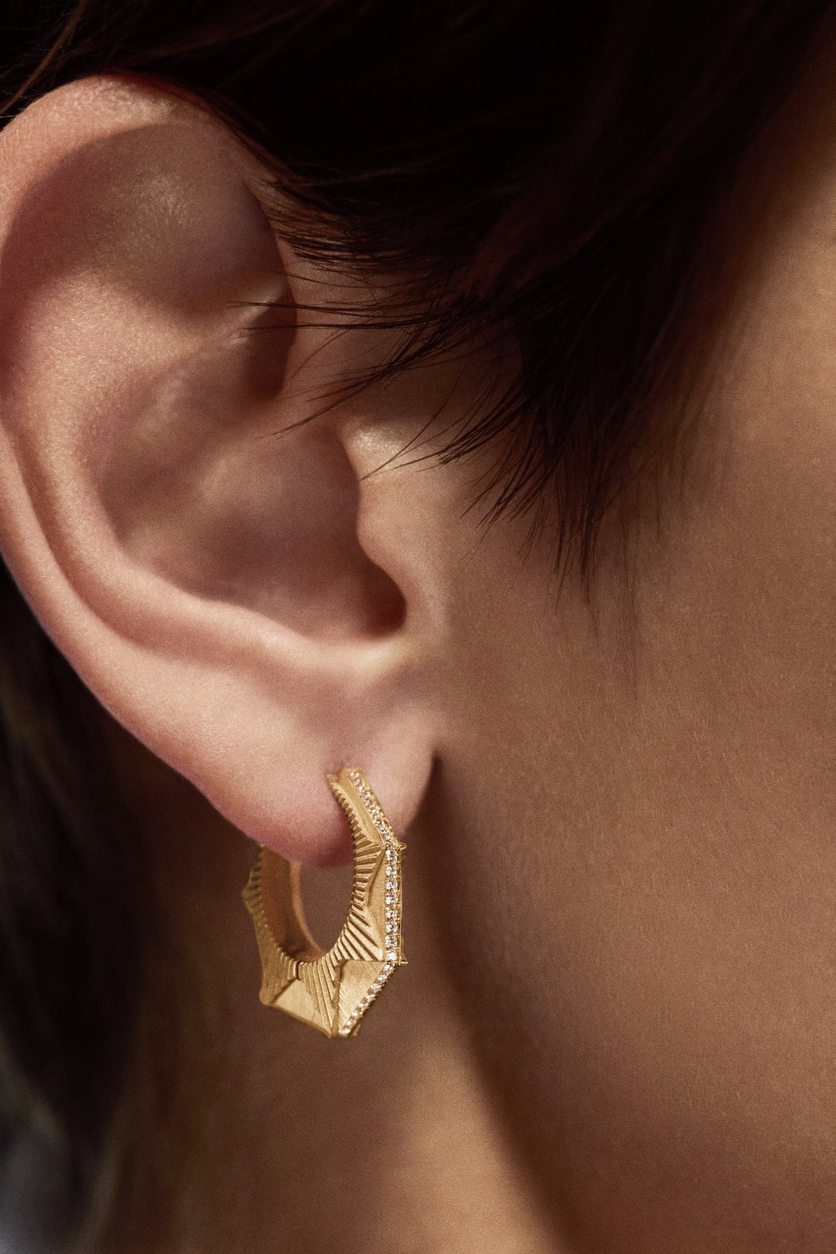Marie Lichtenberg Staging Earring NYC Diamond Yellow Earring medium