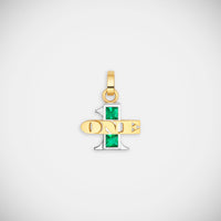 Marie Lichtenberg Staging Pendant One Emerald Pendant
