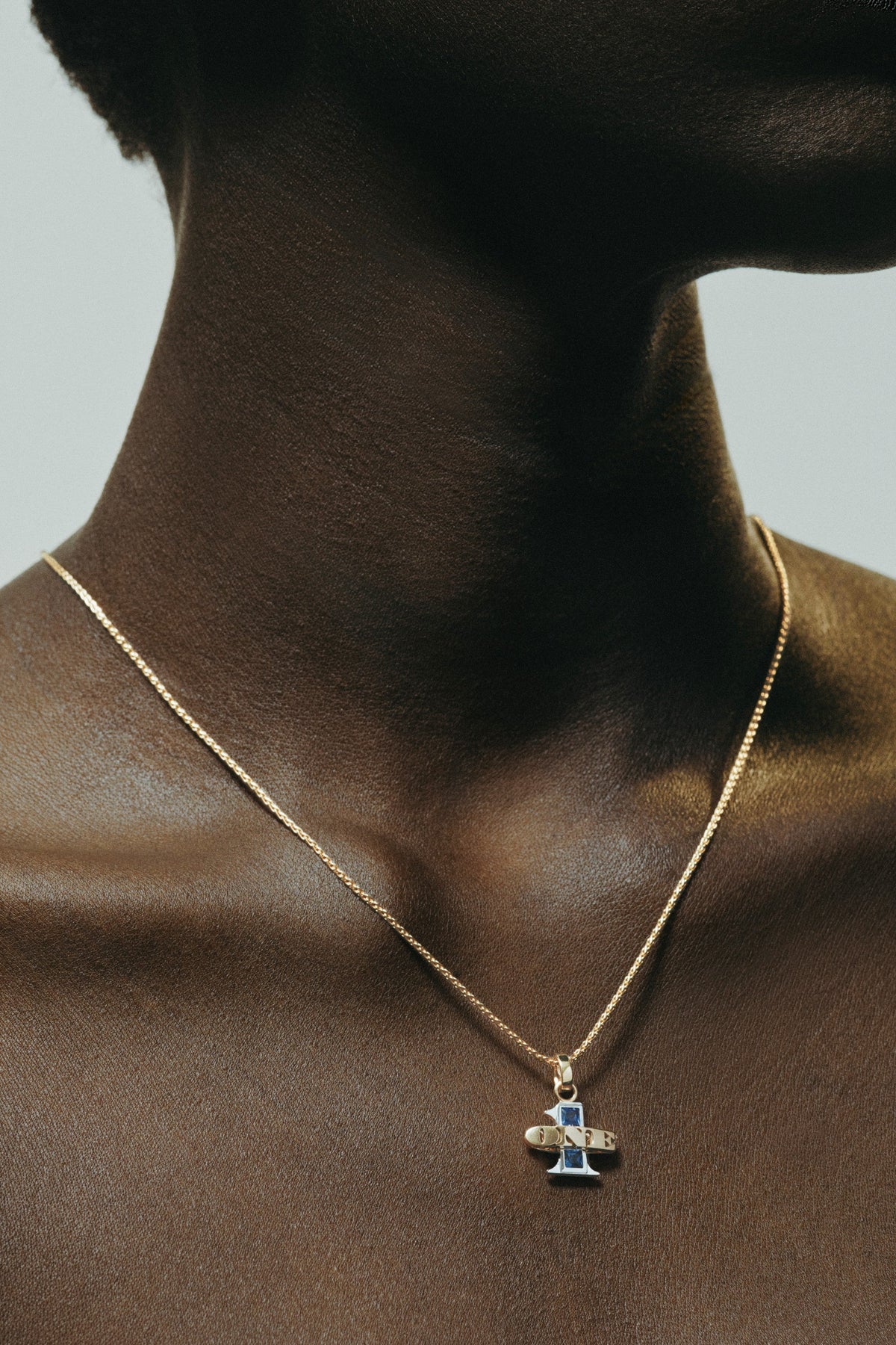 Marie Lichtenberg Staging Pendant One Sapphire Pendant