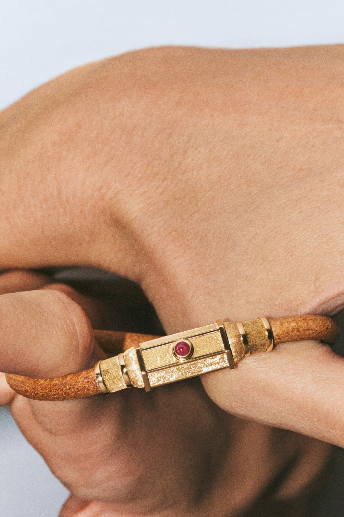 Marie Lichtenberg Staging Bracelet Ruby Lasso Baby Locket Bracelet